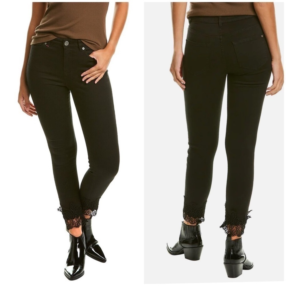 Ted baker London • alesiaa black skinny jeans with lace hem